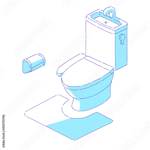 シンプルなトイレのイラスト