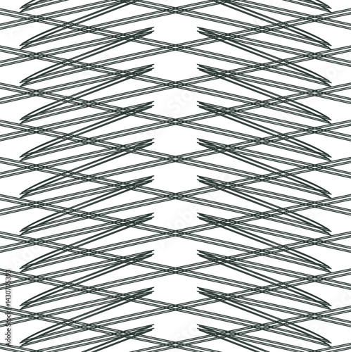 Symmetrical texture with diagonal angular double lines.