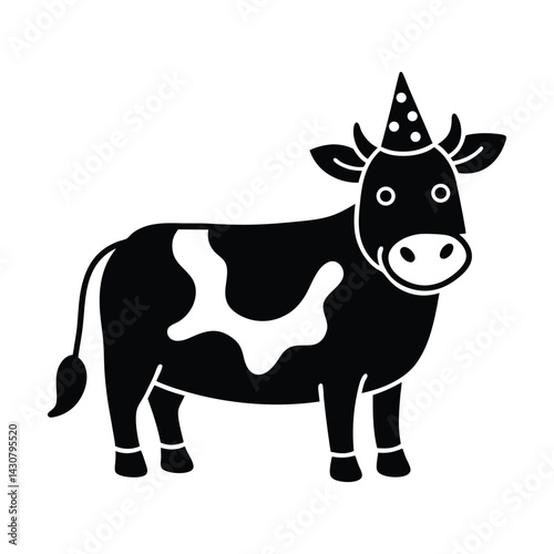 cow cartoon coloring page