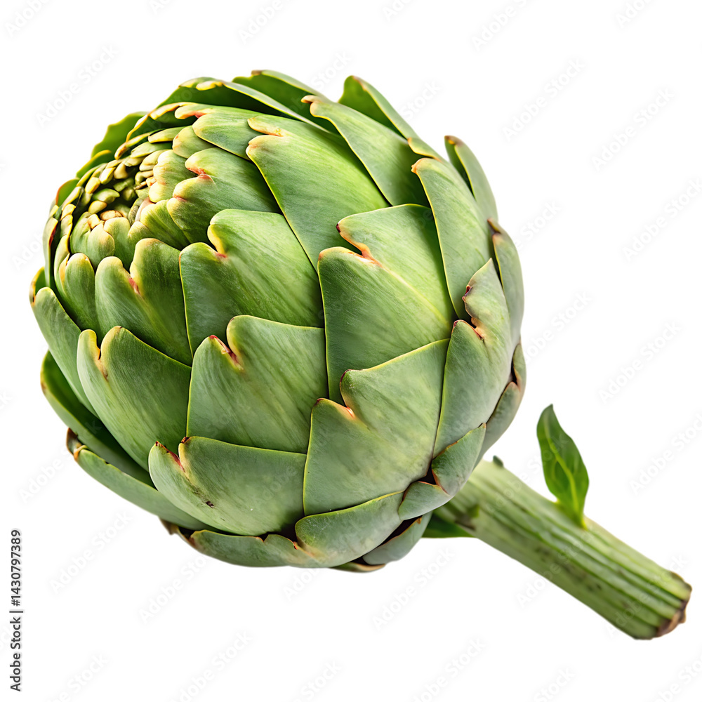 Fototapeta premium A artichoke isolated on a transparent background