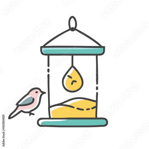 bird feeder icon, bird feeder vector illustration-simple illustration of bird feeder, perfect for bird feeder logos and icons