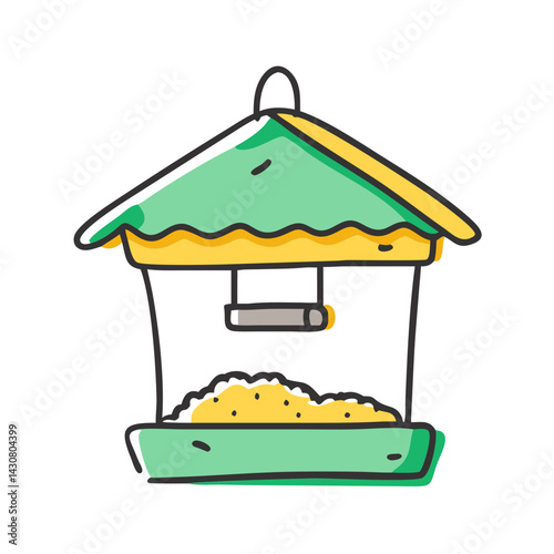 bird feeder icon, bird feeder vector illustration-simple illustration of bird feeder, perfect for bird feeder logos and icons