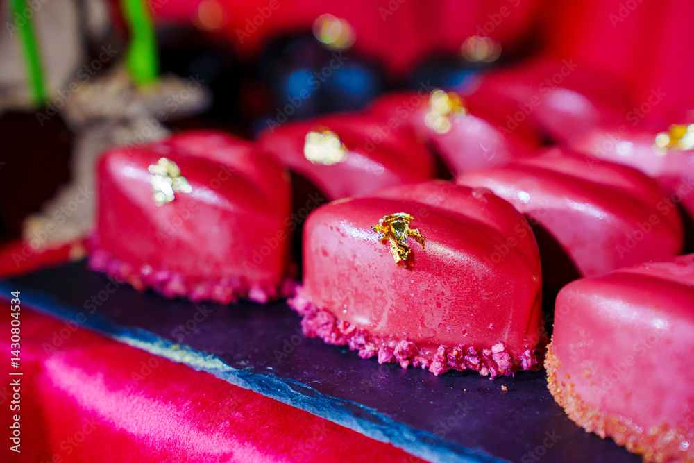 cake, sweets in the shape of women's lips.