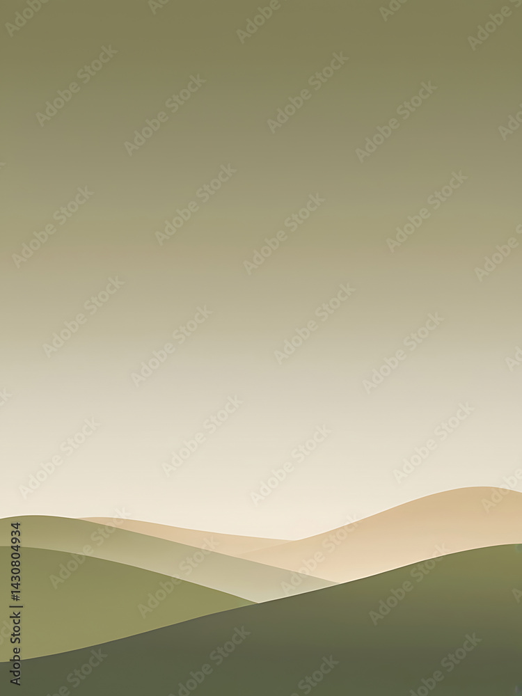 Fototapeta premium Minimal Abstract Green Beige Gradient Texture with Modern Art and Soft Colourful Design