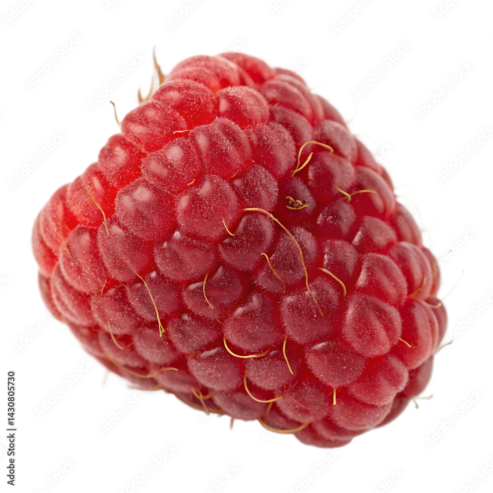 A raspberry isolated on a transparent background A raspberry isolated on a transparent background