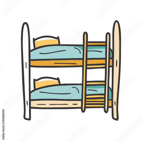 bunk bed icon, bunk bed vector illustration-simple illustration of bunk bed, perfect for bunk bed logos and icons