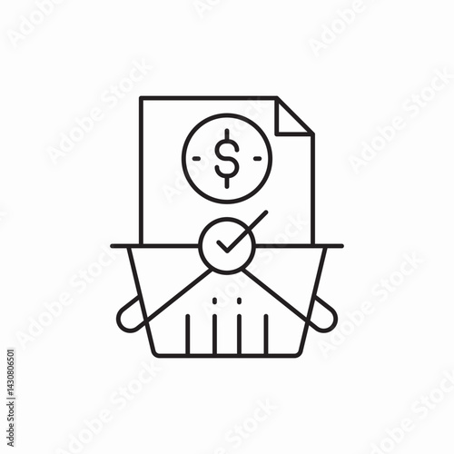 financial document icon vector sign