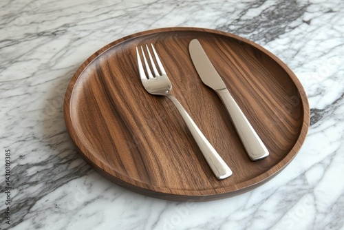 vibrant color picture of bow tie pasta on wooden plate on marble space
