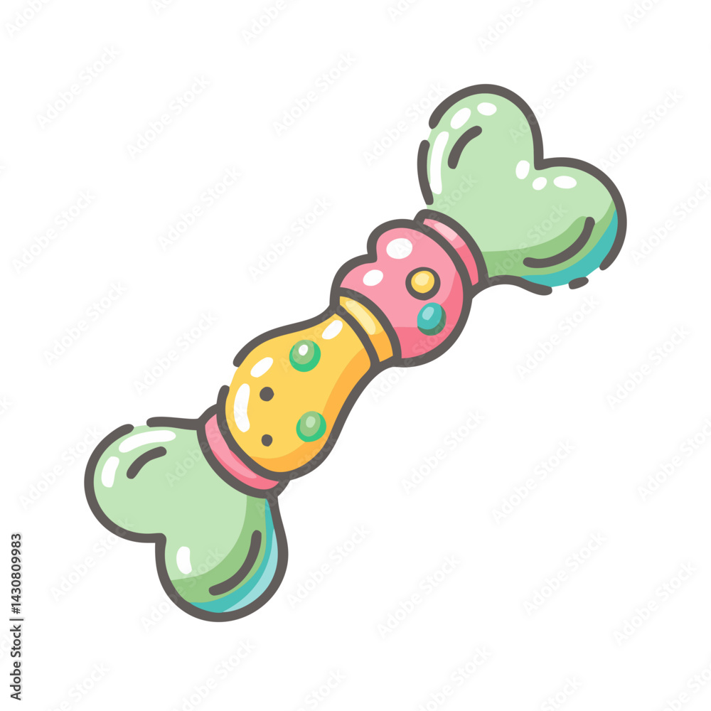 Obraz premium chew toy icon, chew toy vector illustration-simple illustration of chew toy, perfect for chew toy logos and icons