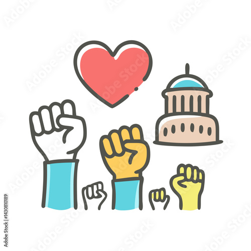 civic engagement icon, civic engagement vector illustration-simple illustration of civic engagement, perfect for civic engagement logos and icons
