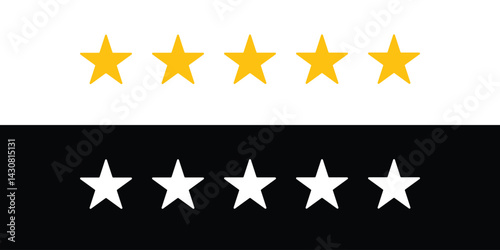 Five stars icon. Customer product rating displayed in white and yellow.