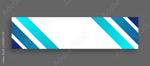 Abstract striped corporate linkedin banner template