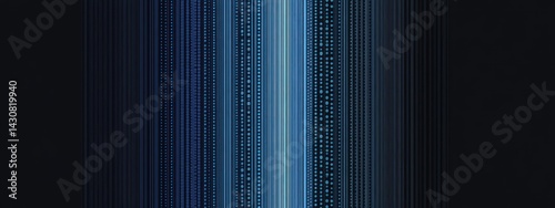 Abstract Blue Vertical Lines and Dots Pattern Digital Art Background