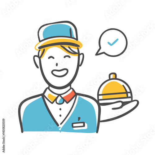 concierge icon, concierge vector illustration-simple illustration of concierge, perfect for concierge logos and icons