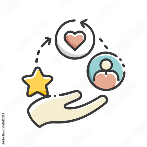 customer loyalty icon, customer loyalty vector illustration-simple illustration of customer loyalty, perfect for customer loyalty logos and icons