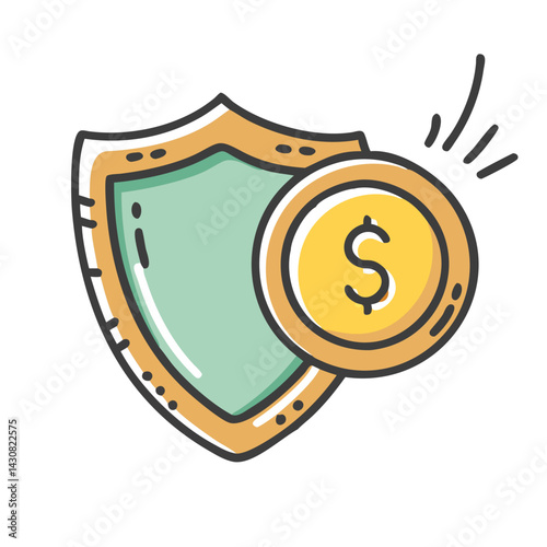 defensive stocks icon, defensive stocks vector illustration-simple illustration of defensive stocks, perfect for defensive stocks logos and icons