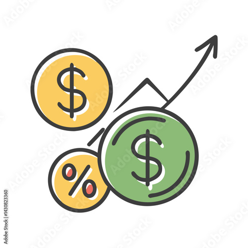 dividend yield icon, dividend yield vector illustration-simple illustration of dividend yield, perfect for dividend yield logos and icons
