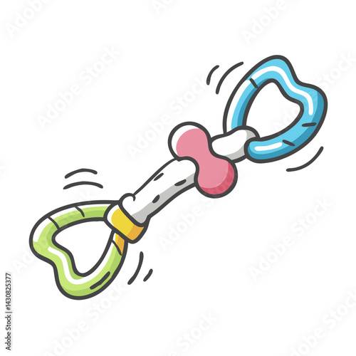 dog tug of war toy icon, dog tug of war toy vector illustration-simple illustration of dog tug of war toy, perfect for dog tug of war toy logos and icons