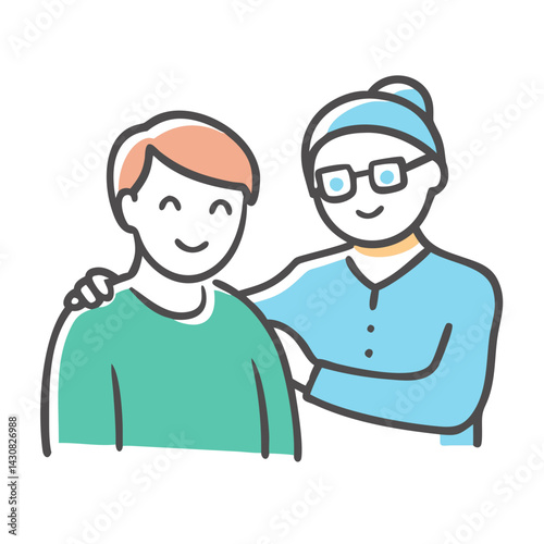 elderly care icon, elderly care vector illustration-simple illustration of elderly care, perfect for elderly care logos and icons