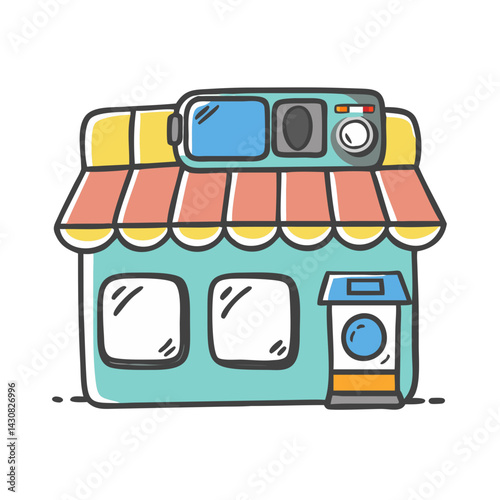 electronics store icon, electronics store vector illustration-simple illustration of electronics store, perfect for electronics store logos and icons