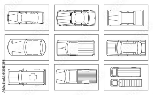 vector illustration silhouette sketch design decoration image vehicle transportation small car 