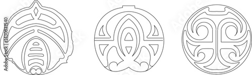 vector illustration silhouette sketch design decoration ornament mandala rosette