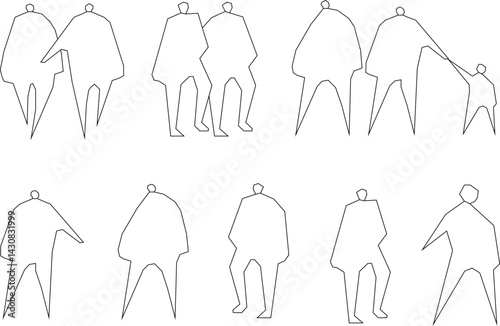 vector illustration silhouette sketch design simple person for completeness of image