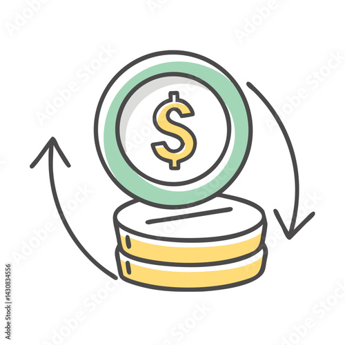 financial stability icon, financial stability vector illustration-simple illustration of financial stability, perfect for financial stability logos and icons