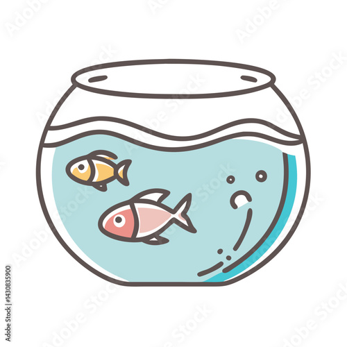 fish bowl icon, fish bowl vector illustration-simple illustration of fish bowl, perfect for fish bowl logos and icons