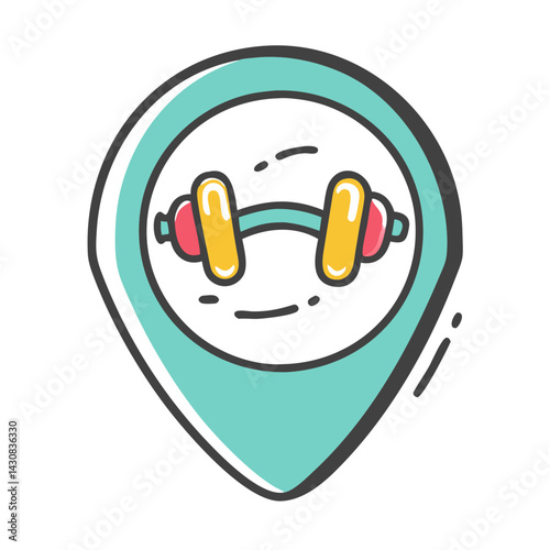 fitness center icon, fitness center vector illustration-simple illustration of fitness center, perfect for fitness center logos and icons