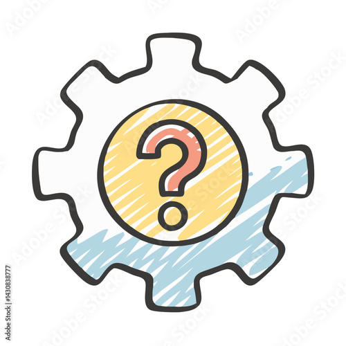 gear problem solving icon, gear problem solving vector illustration-simple illustration of gear problem solving, perfect for gear problem solving logos and icons