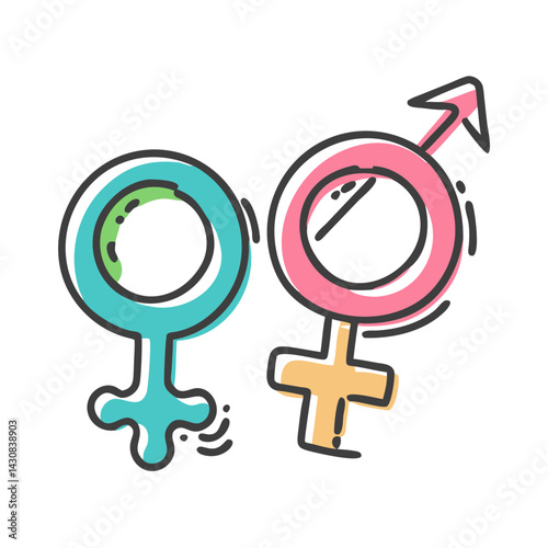 gender equality icon, gender equality vector illustration-simple illustration of gender equality, perfect for gender equality logos and icons