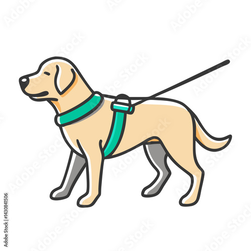 guide dog icon, guide dog vector illustration-simple illustration of guide dog, perfect for guide dog logos and icons