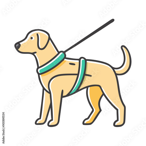 guide dog icon, guide dog vector illustration-simple illustration of guide dog, perfect for guide dog logos and icons