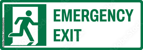 emergency and first aid safety signs v2 uppercase text_emergency exit (right hand)_landscape size 1/2 a4,a3,a2,a1	 
