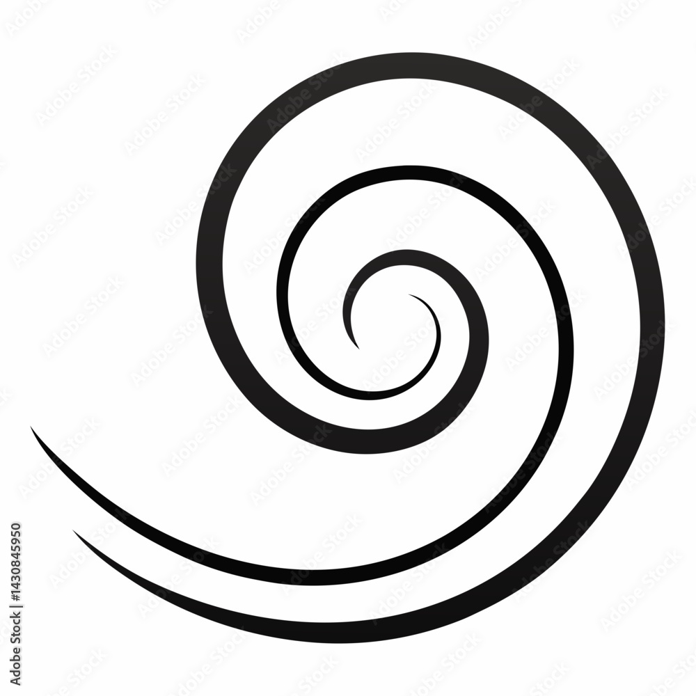 Minimal-spiral-line vector design with decorative swirls for creative digital use. Minimal-spiral-line vector design with decorative swirls for creative digital use.