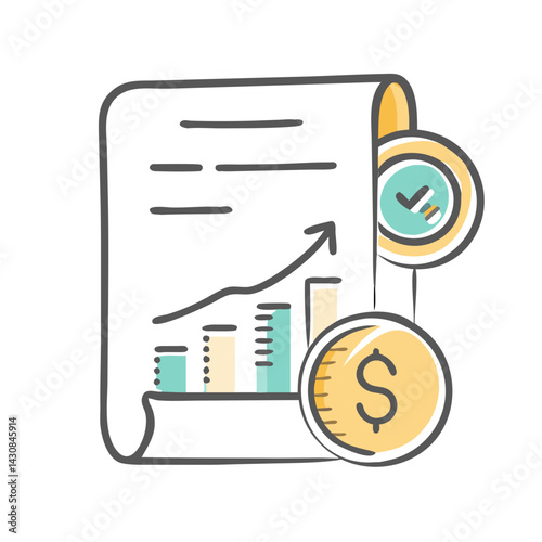 income statement icon, income statement vector illustration-simple illustration of income statement, perfect for income statement logos and icons