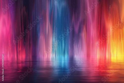 Abstract background with a vertical gradient of color and light and shadow effects, with rainbow colors and blurred stripes, and a gradient