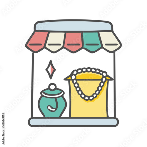 jewelry store icon, jewelry store vector illustration-simple illustration of jewelry store, perfect for jewelry store logos and icons