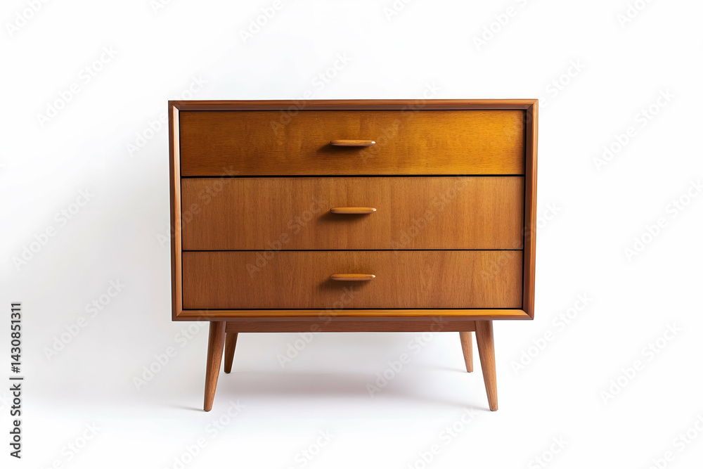 Ultra Clear Image of Mid Century Dresser Isolated on White Ultra Clear Image of Mid Century Dresser Isolated on White