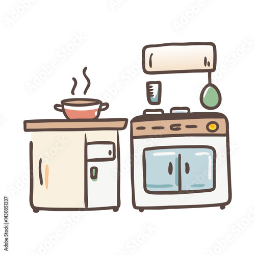kitchenette icon, kitchenette vector illustration-simple illustration of kitchenette, perfect for kitchenette logos and icons