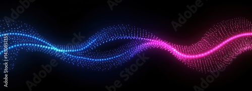 Abstract Neon Wave: A Symphony of Light and Color