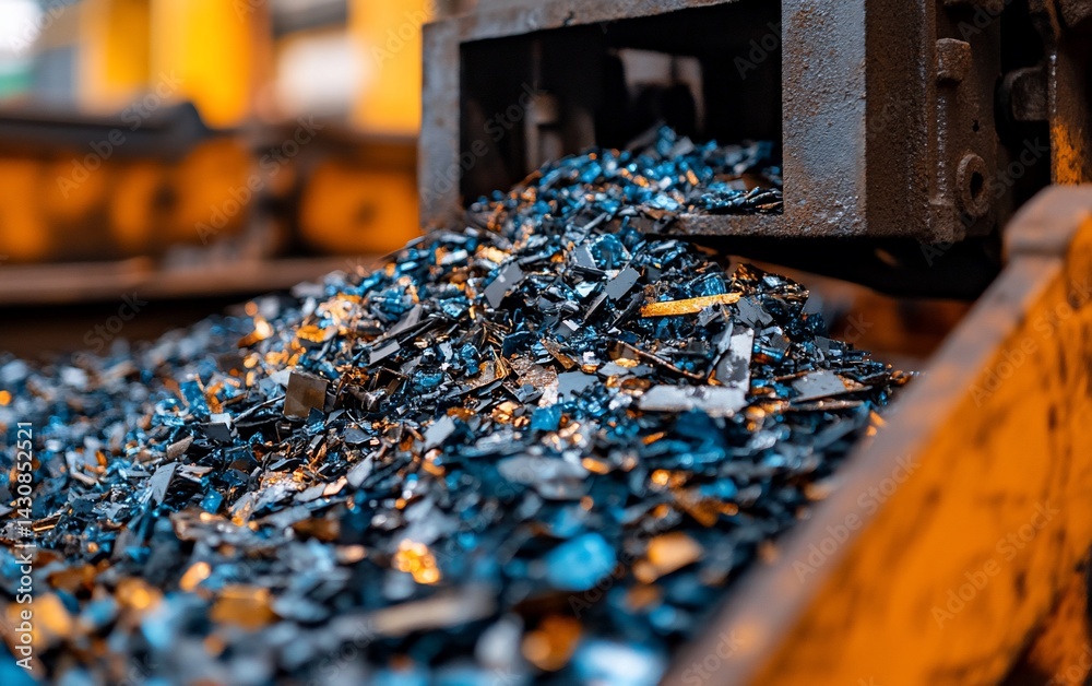 custom made wallpaper toronto digitalIndustrial machinery churning metal scraps. Orange machinery blurs in the background