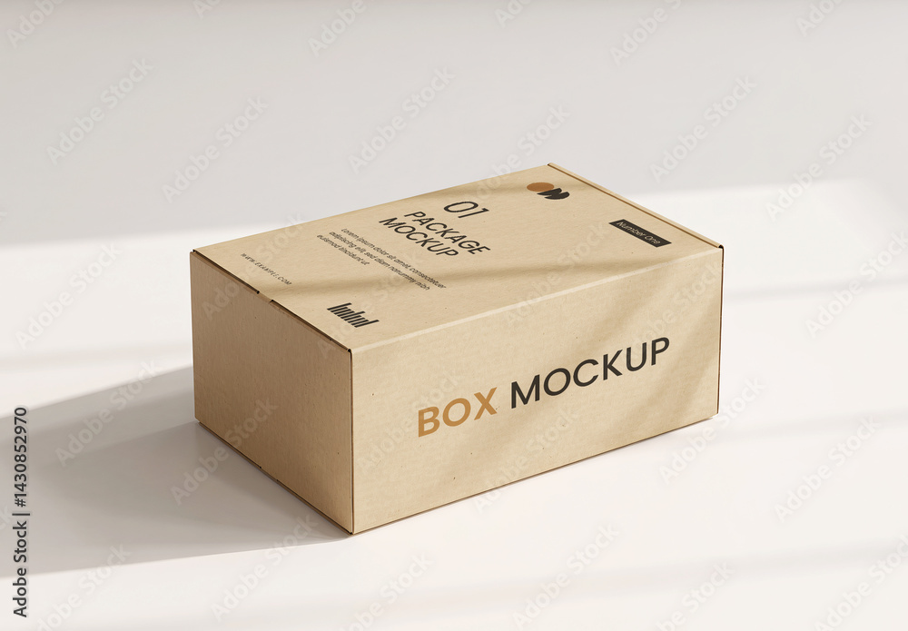 Cardboard Box Packaging Mockup Stock Template | Adobe Stock