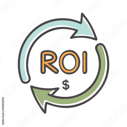 return on investment roi icon, return on investment roi vector illustration-simple illustration of return on investment roi, perfect for return on investment roi logos and icons