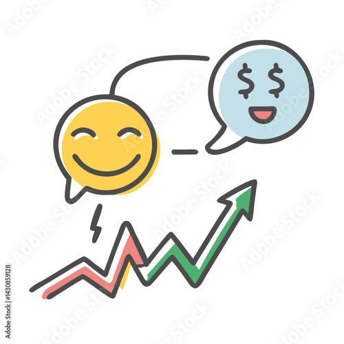 market sentiment icon, market sentiment vector illustration-simple illustration of market sentiment, perfect for market sentiment logos and icons