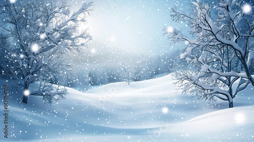 Snowflake Falling on Light Blue Background: A Serene and Festive Design for Winter Projects, Where Delicate Snowflakes Meet Soft Blue Tones