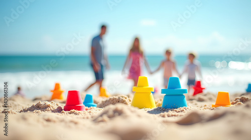 Familienausflug am Strand