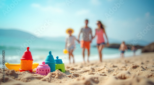 Familienausflug am Strand