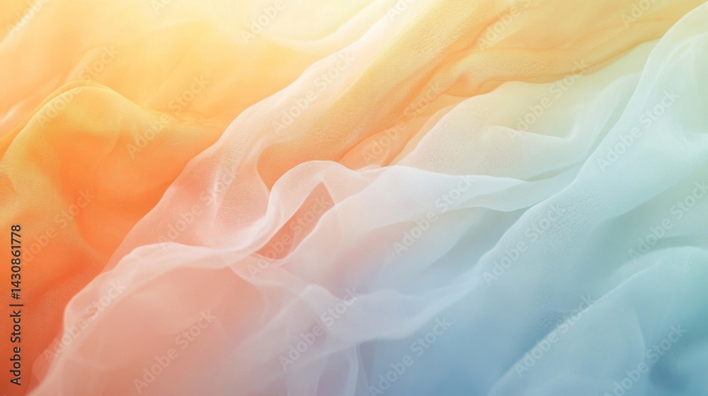 Obraz premium Pastel Fabric Texture Background: Draped Soft Sheer Material